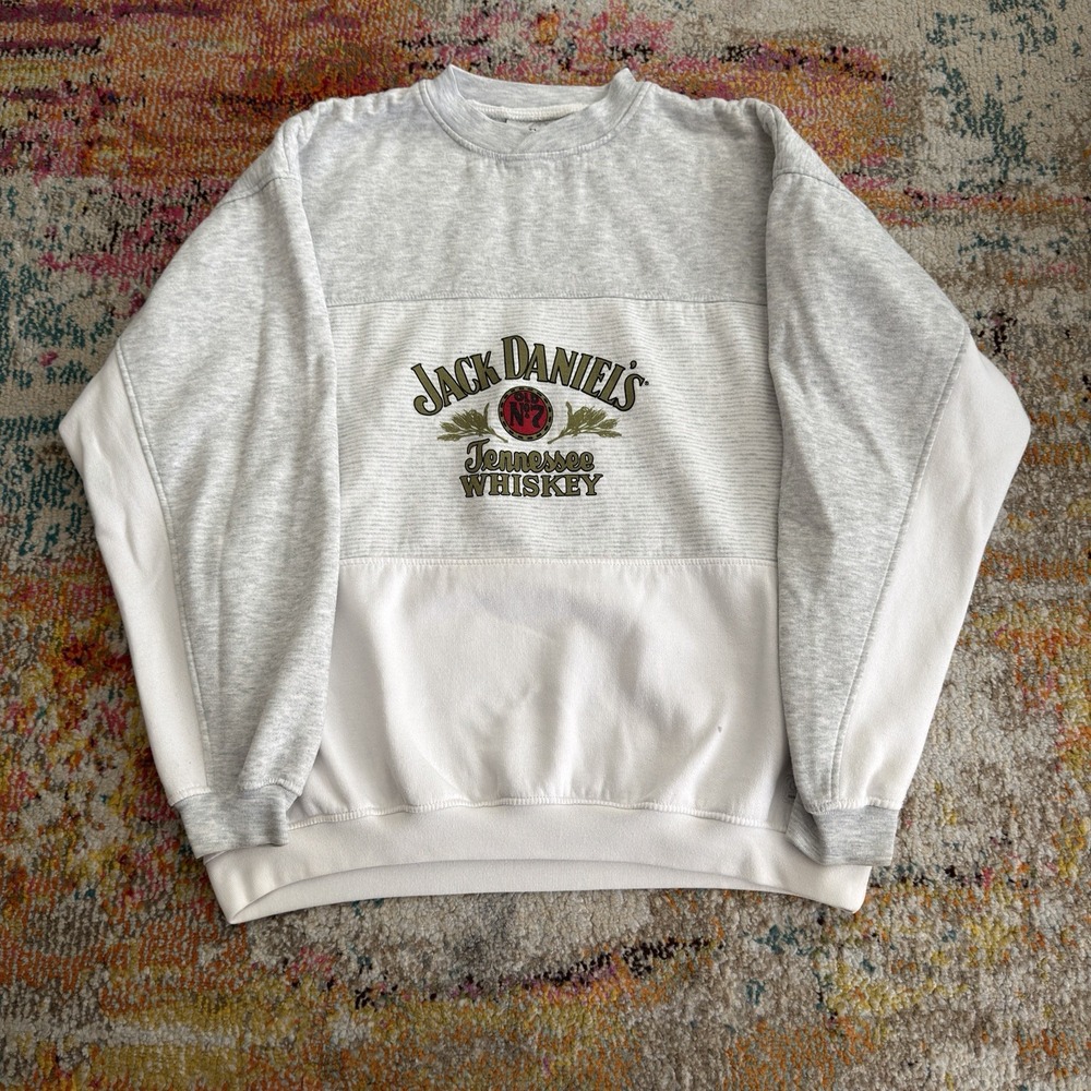 Vintage 90s Jack Daniel's Tennessee Whiskey Embroidered Crewneck Sweatshirt XL